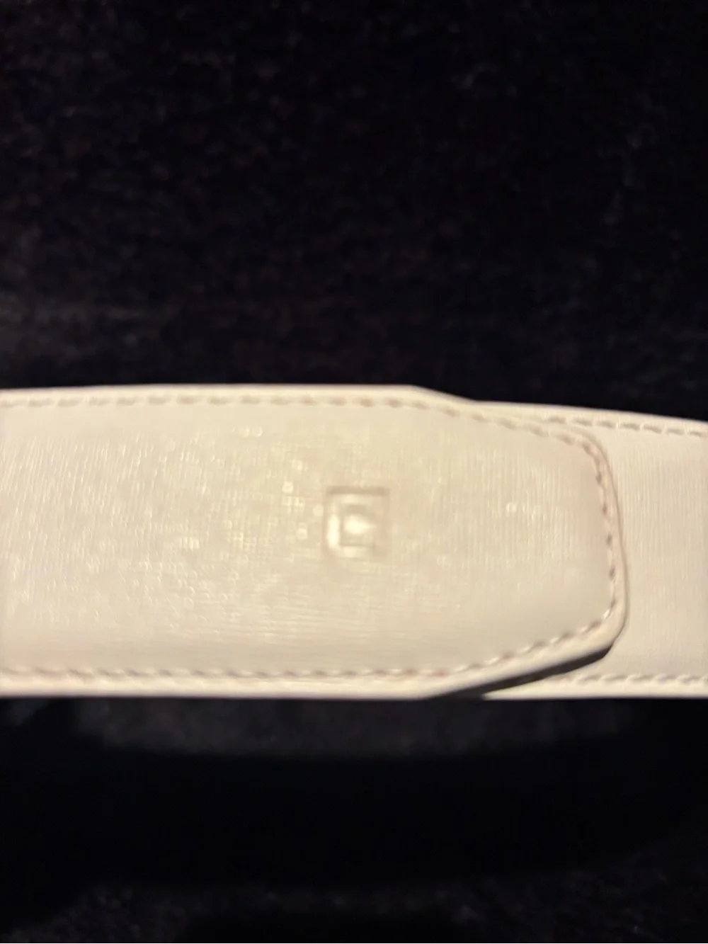 Chaps White Belt with Gold Buckle and Eyelets